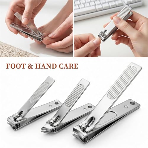 Nail Clippers 6 in 1 Manicure Set - Professional Nail Kit Gifts for Men Women, Fingernail & Toenail Clippers Kit with Leather Case Travel Essentials Ideas for Christmas Mother Father Valentine's Day