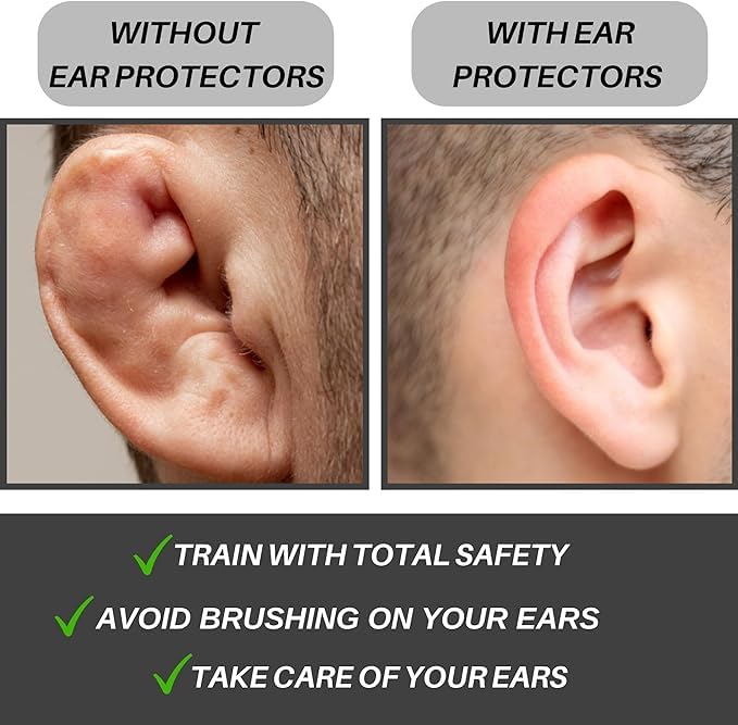Tenace Earguard for Wrestling, Grappling, MMA, JJB, Rugby, Martial Arts Black