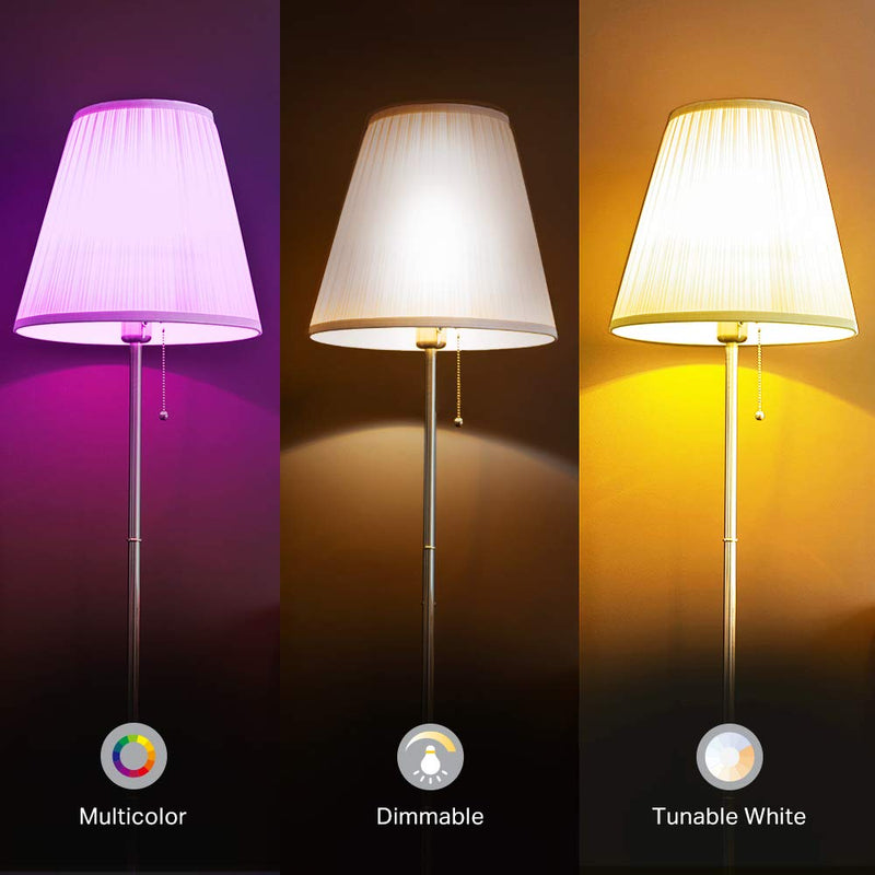 Kasa Smart Light Bulbs, Full Color Changing Dimmable Smart WiFi Bulbs Compatible with Alexa and Google Home, A19, 9W 800 Lumens,2.4Ghz only, No Hub Required, 4 Count (Pack of 1), Multicolor (KL125P4) 800 Lumens, 4-Pack - BeesActive Australia