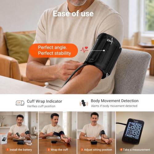 iHealth Accu Bluetooth Upper Arm Blood Pressure Monitor with Large Cuff Black