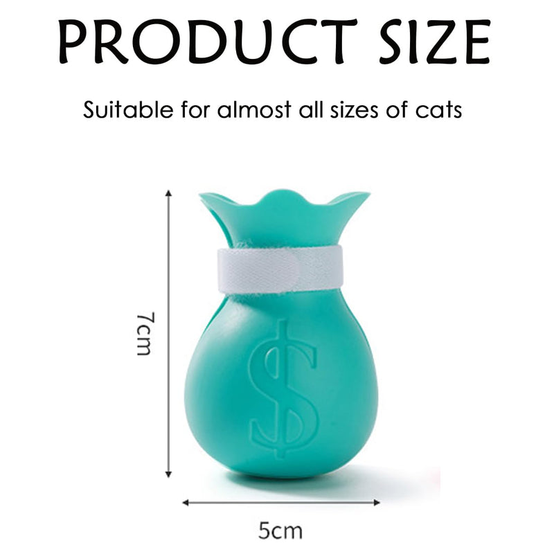 Pack of 4 anti-scratch boots: silicone cat shoes with adjustable paw protection for bathing, shaving, examining and treating cats. Blue cat claw cover type1 - BeesActive Australia