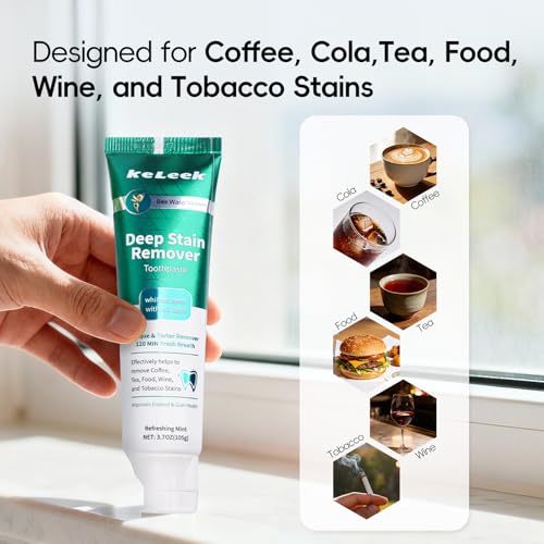 3PCS Whitening Toothpaste(3.7oz) - Deep Stain Removal,Long-Lasting Freshness for Sensitive Gum & Teeth,Bad Breath, Cavity Prevention -Sea Breeze Mint Refreshing Mint 1.23 Ounce (Pack of 3)