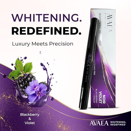 Dr. White’s AVAEA Noir Violet Pap+ Whitening Pen, BlackBerry + Violet
