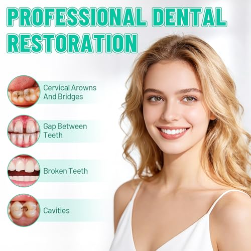 Temporary Tooth Repair Kit & Dental Cement for Crowns and Bridges - Emergency Cavity Filler, Dental Glue for Loose Caps, Zinc Oxide Eugenol, 20g & 15ml