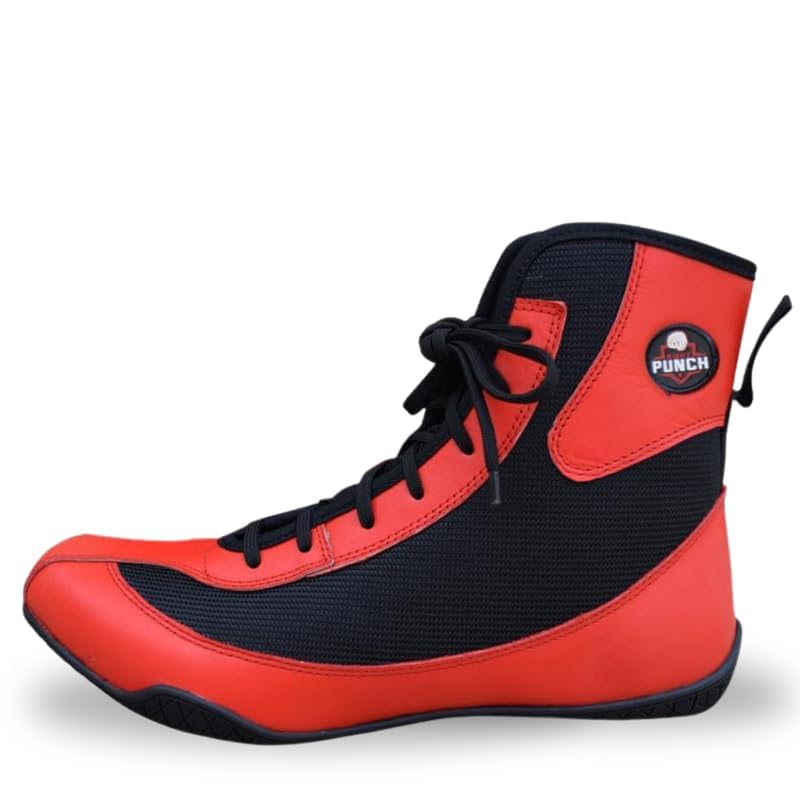 Professional Boxing Shoes for Men, Women 7 Red & Black - BeesActive Australia