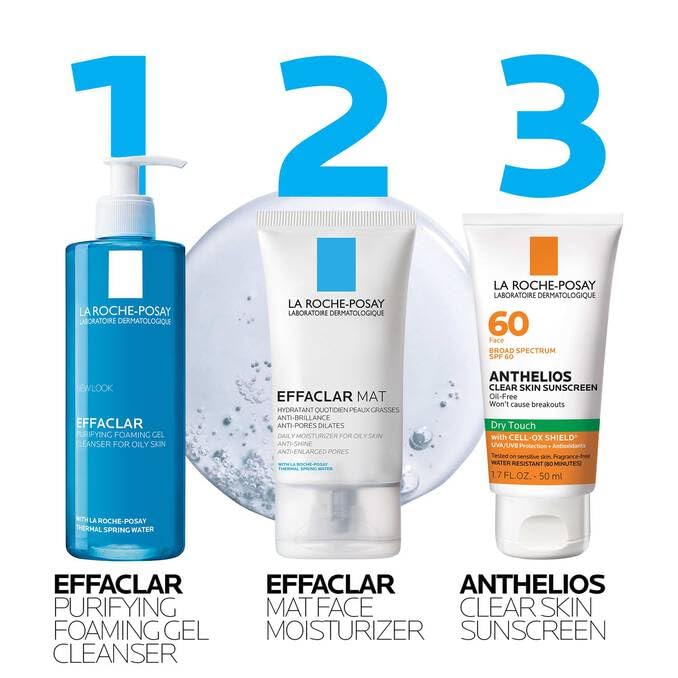 La Roche-Posay Effaclar Foaming Gel Cleanser for Oily Skin 13.52 Fl Oz (Pack of 1)