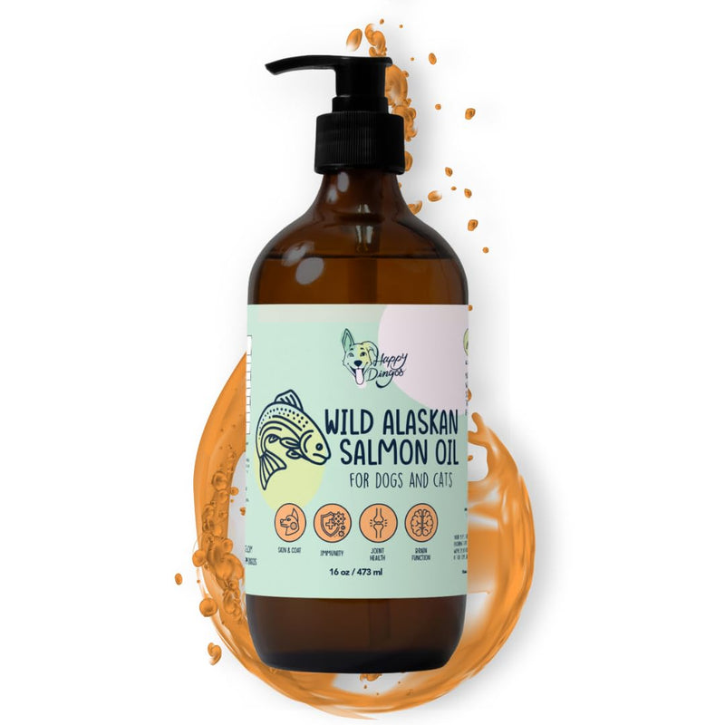 Wild Alaskan Salmon Oil, Natural Fish Oil Supplement, Made in USA, for Dogs and Cats, Omega-3 Rich
