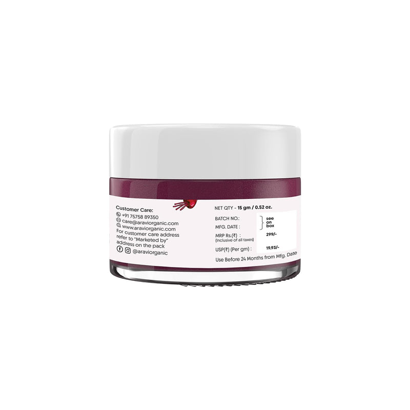 Beetroot Lip Scrub with Shea Butter & Cocoa Butter ‚Äì For Dark, Chapped & Pigmented Lips ‚Äì Suitable for Men and Women - 0.5 FL Oz / 15gm - BeesActive Australia