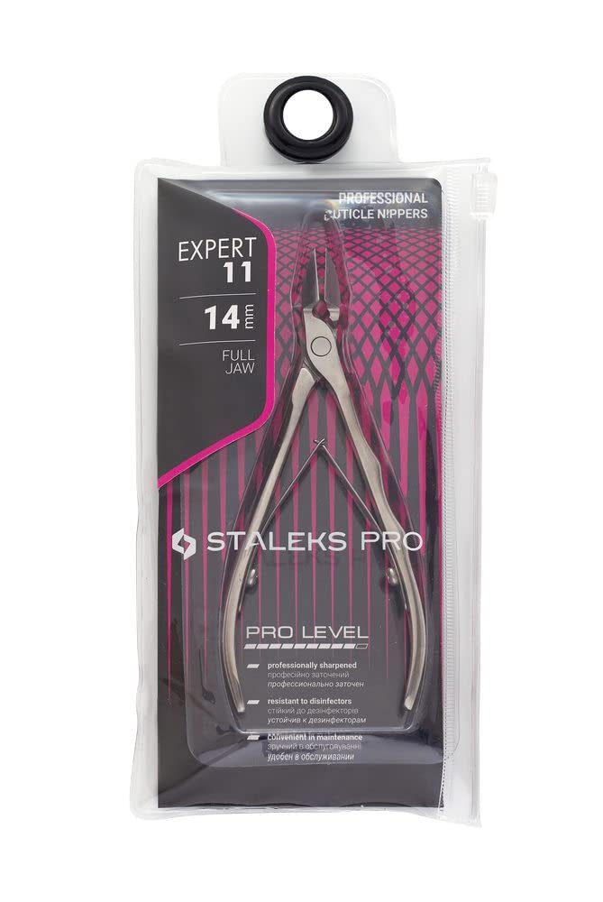 Staleks Expert 11 Cuticle Nippers 14 mm – Extended Blade and Handle – High-Performance Tool for Experienced Professionals - BeesActive Australia