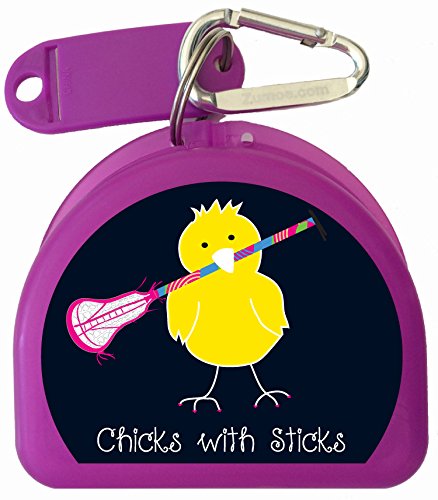 Purple Lacrosse Mouthguard Case Mouth Guard Retainer Case - Lacrosse Chick Purple - BeesActive Australia