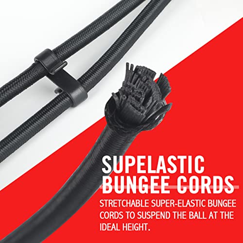 Flex Double End Punching Bag - Bungee Cords w/Special Flex Adjustable System - Durable Bladder Speed Bag - Boxing Training Equipment for Adults - Home Gym Accessories Round - BeesActive Australia