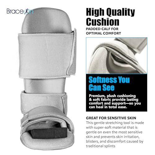 Brace On 90 Degree Night Splint, 3 Straps, Adjustable, Foam Wedge, Large