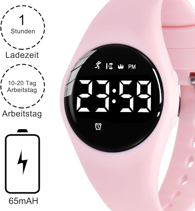 Kids Watches Digital Sport Watch for Girls Boys, Fitness Tracker with Alarm Clock, Stopwatch, No App Waterproof Watches for Teens Students Ages 5-12