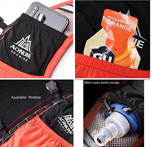 Lovtour Hydration Race Vest,2.5L Running Vest Lightweight Pack with 2 Soft Water Bottles Bladder for Marathoner Running Race Cycling Hiking Camping Biking Mint Green S-M