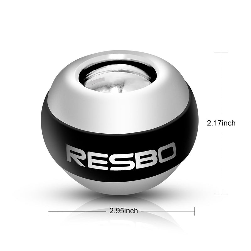 All Metal Gyro Ball, Auto Start Wrist Ball Hand Strengthener Wrist Exerciser Metallic Silver