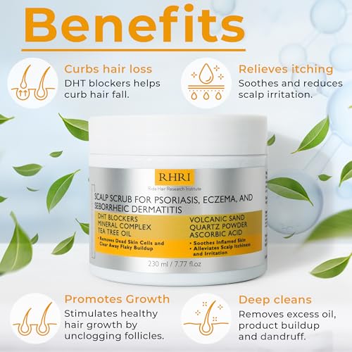 Anti Fungal Pre Shampoo Scalp Scrub for Psoriasis & Eczema, 7.7 Fl Oz