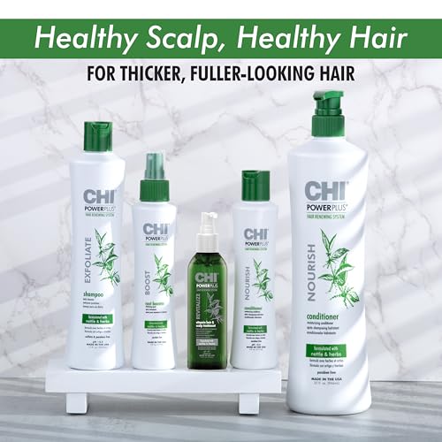 CHI PowerPlus Revitalizing Hair Treatment, Relieves Tightness & Dryness, Made With Botanicals & Vitamins to Nourish, Balance & Stimulate Scalp, 3 Oz