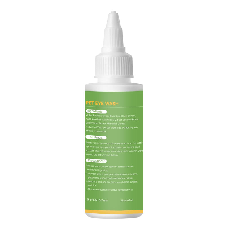 Dog Eye Drops: Eye Drops for Dogs & Cats - Pet Eye Wash to Soothe Allergy & Irritation, Relieve Dry & Pink Eyes - Pet Tear Stain Cleaner for Daily Cleansing 1