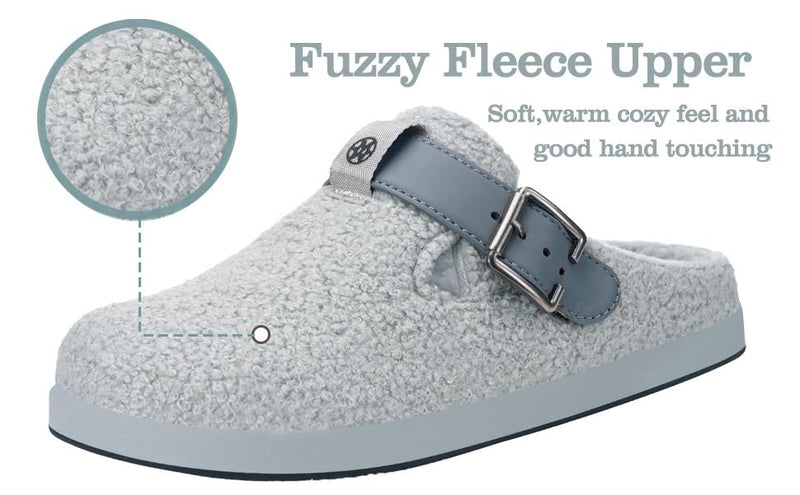 Hsyooes Orthopedic Arch Support Slippers for Women Men 11.5 Women/10.5 Men Grey
