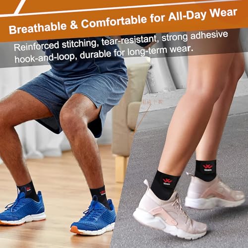 Vinaco Ankle Brace, 2 Pack Ankle Support for Sprained Ankle, Men & Women Small Classic Black