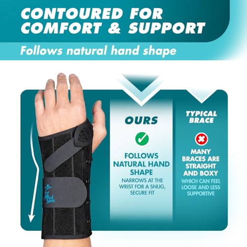 Med Spec 8" Wrist Lacer Support Brace Carpal Tunnel Left Hand Small 8-inch Length