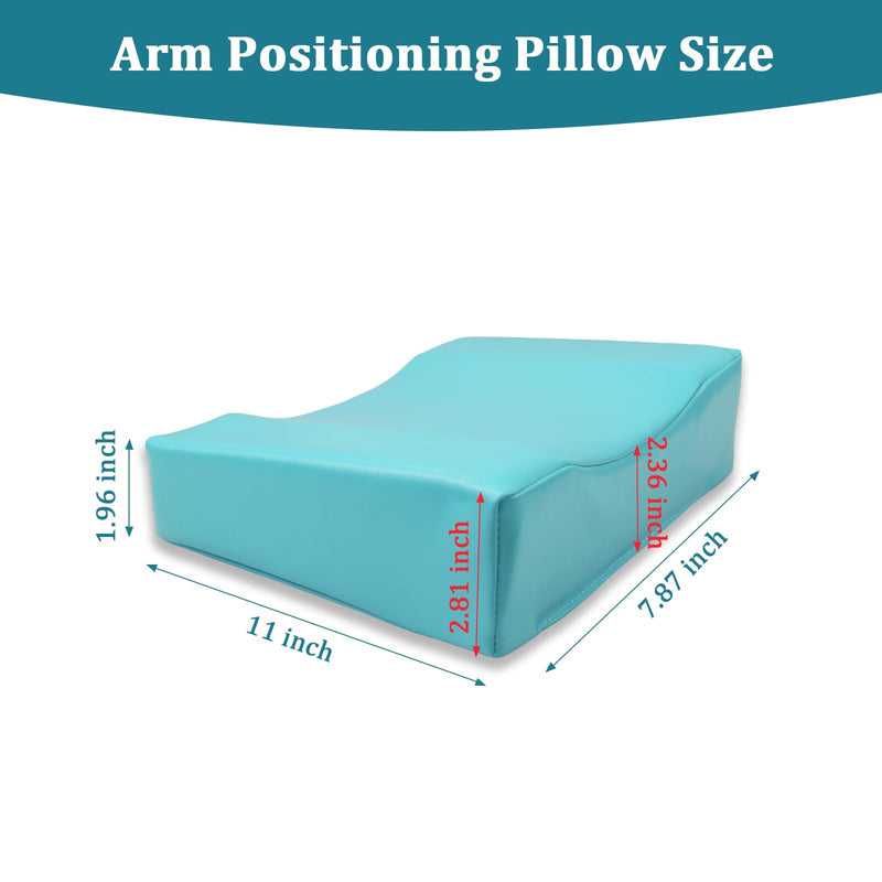 Arm Support Cushion for Injections Infusion, Phlebotomy Supplies Support Pillow, High-Density Foam Positioning Cushion, Ergonomic PU Arm Slot Pad for Nursing Care, Clinics, Home Healthcare (Blue) Blue B - BeesActive Australia