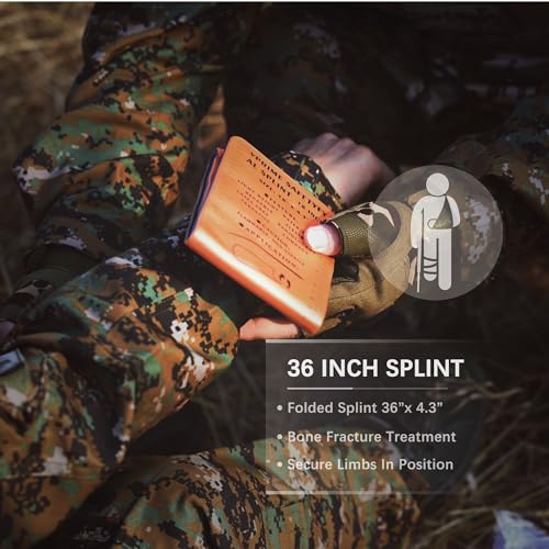 First Aid Splint, 36" Aluminum Waterproof Emergency Splint Kit 2 Pack