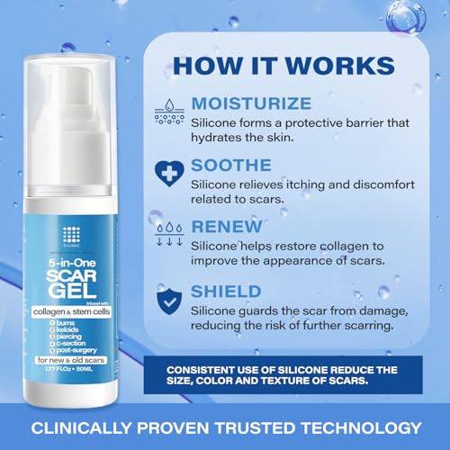 Bruizex 5-in-1 Scar Cream for Surgical Scars, Advance Silicone Gel, 50g