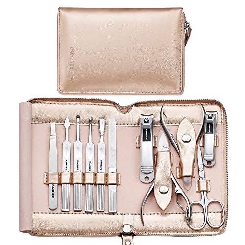 FAMILIFE Manicure Set Professional Manicure Kit 11 in 1 Christmas Gift for Women and Men Nail Kit and L07 100% Stainless Steel Ingrown Toenail File and Lifter Double Sided