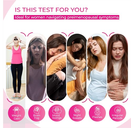 Menopause Test Strips at Home (5 Pack) Results in 3 Minutes - FSH Menopause Stage Indicator | Perimenopause Test Strips Help You Determine Your Menopause Levels