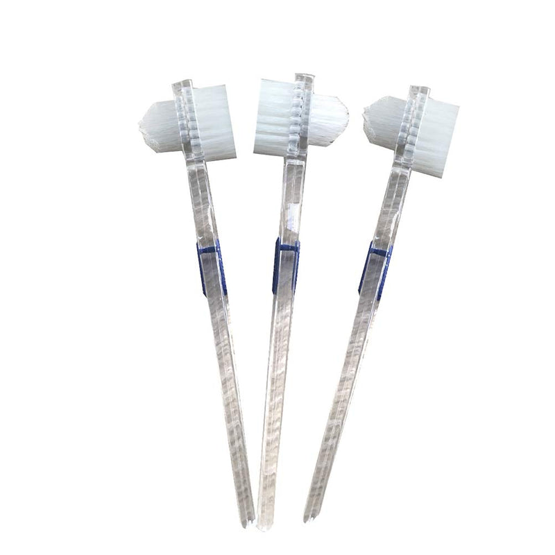 Healifty Denture Brush Transparent Denture Brush False Teeth Cleaning Brush Double-Sided Toothbrush Artificial Teeth Cleaning Tool - BeesActive Australia