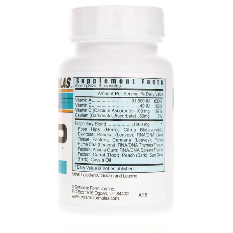 Systemic Formulas Bio Nutriment #101 Vitamin ACP 60 Capsules. Collagen Support, Winter Support, Immune Support.