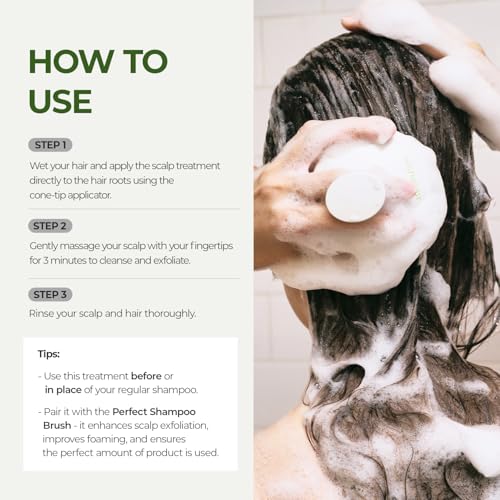 STEAMBASE Tea Tree Scalp Treatment | Purifies and Exfoliates Oily Scalp | Natural BHA & Tea Tree | Removes Odor & Buildup | Hypoallergenic Exfoliator, 8.42 fl oz Tea Tree Scalp Water Scaler Full Size, 8.45 fl oz