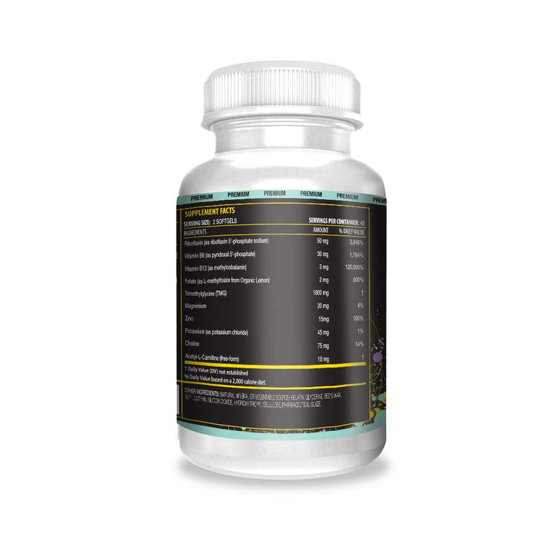 ACTIF Methylation Mega Support with 10 Advanced Factors and Organic Folate – 100% Natural, Non-GMO, 90 Count
