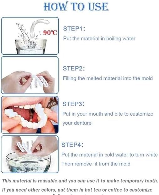 Adjustable for Men and Women,Fix Your Smile at Home Within Minutes(2pairs) (1)