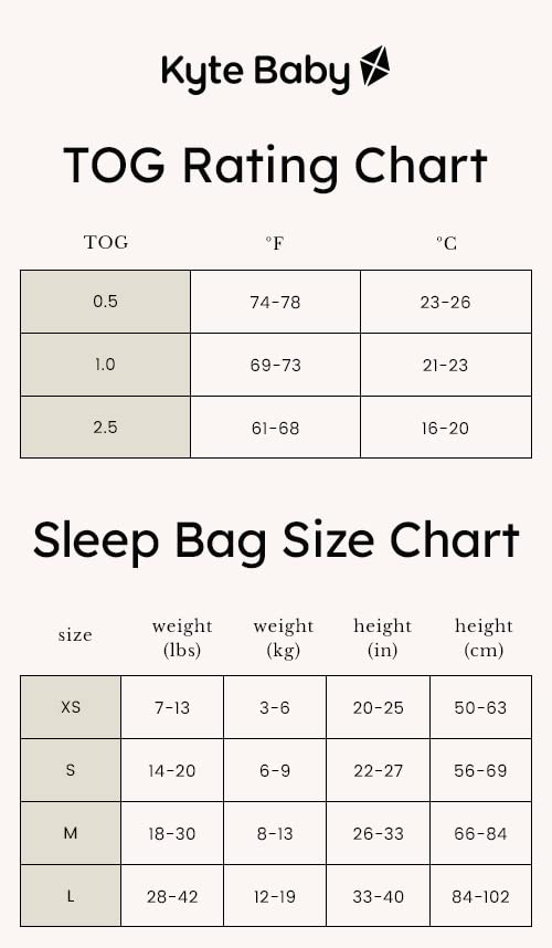 KYTE BABY Unisex Rayon Sleeping Bag for Babies and Toddlers, 1.0 Tog Blush Small - BeesActive Australia