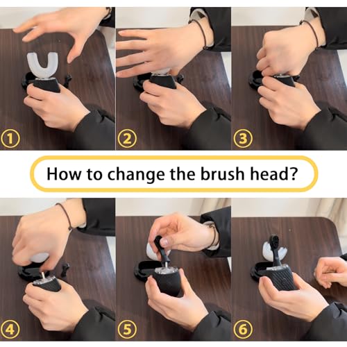 Automatic Toothbrush for Adult Soft Bristles Timer Washable Travel White