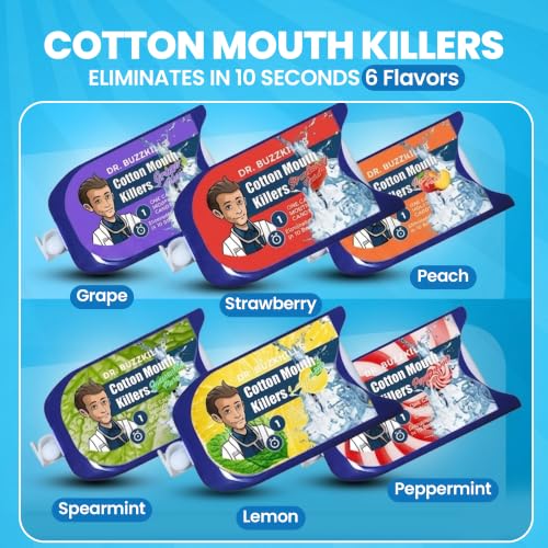 Dr. Buzzkill's Cotton Mouth Killers Variety 6-Pack Sugar Free Mints.