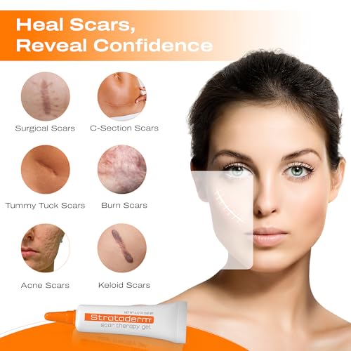 Strataderm Scar Therapy Gel for Surgery, Burns & Acne Scars 5g (0.17oz) 0.17 Ounce (Pack of 1)