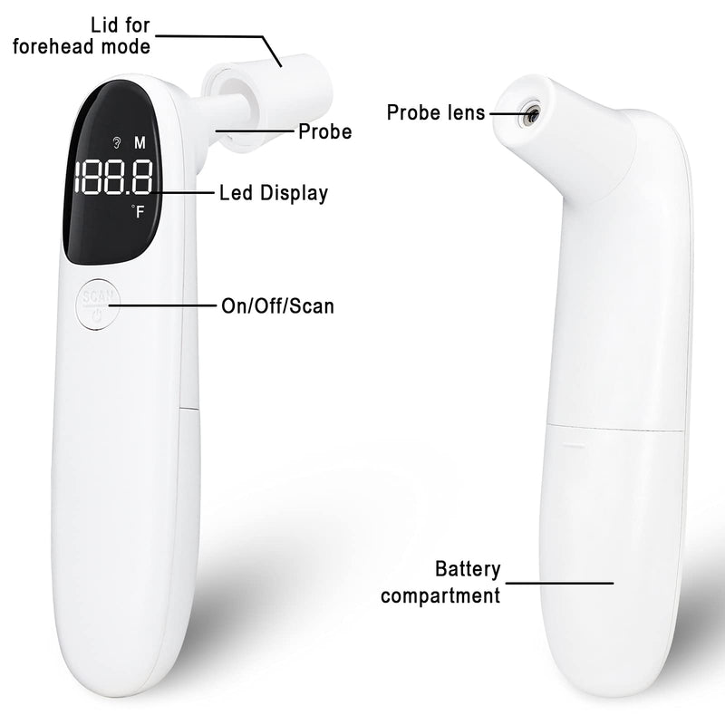 Cat and Dog Ear Temperature Monitor, Pet Only Thermometer, Dogs or Cats Ear Temperature Monitor with Warranty, Dog and Cat Ear Care Supply, Take Pet Temperature Tool. - BeesActive Australia