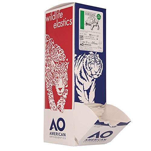 American Orthodontics Tortoise Elastics, 3/16 in, 6.5 oz, Latex, Neon 3/16" Heavy, 6.5 Oz