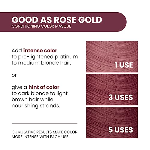 ALOXXI InstaBoost Conditioning Color Mask in Good As Rose Gold, Deposits Rose Gold Color and Deeply Conditions Hair, 6.8 Fl Oz