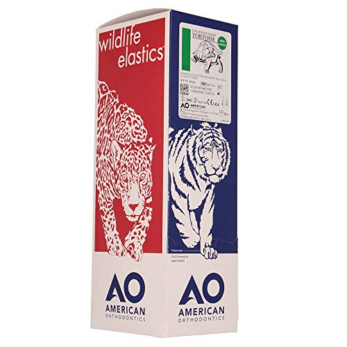 American Orthodontics Tortoise Elastics, 3/16 in, 6.5 oz, Latex, Neon 3/16" Heavy, 6.5 Oz