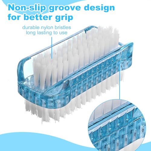 2PCS Two Sided Nail Brush Scrub Fingernail Brushe,with Non Slip Grip