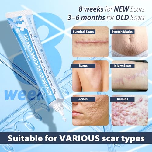 Scar Gel for Keloid Bump Removal: Medical-Grade Scar Cream for Surgical Scars, Stretch Marks, Keloid Bumps, Burn Scars, Acne Scars & C-Section Recovery – Enriched with Centella, Onion Extract 1oz 1 Ounce (Pack of 1)