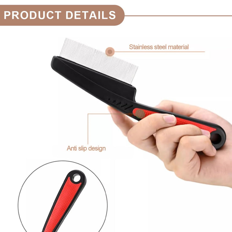 KXUSW flea comb for dogs, flea comb for cats, lice comb, flea comb, 3-piece set, professional and durable, remove fleas and hair, keep pets clean - BeesActive Australia