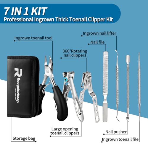 Toenail Clippers for Seniors, 7-Pc Kit