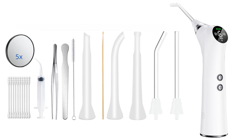 Upgraded Electric Tonsil Stone Remover – High-Precision & Painless Cleaning, Food-Grade Material, 6 Suction Levels | Tonsil Stone Removal Kit with LED Light, Oral Protection & 11 Attachments (Silver) Silver