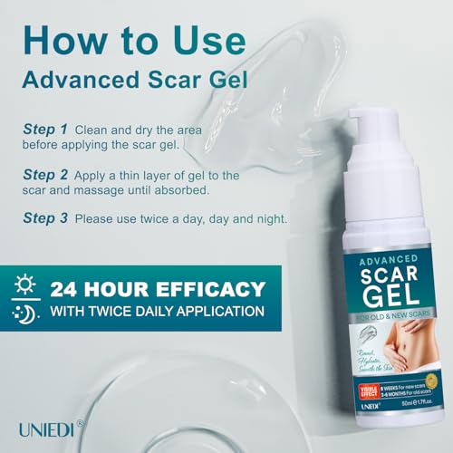 Scar Gel, Scar Cream, Advanced Scar Gel for Surgical Scars, Scar Cream for Surgical Scars, C-Section, Tummy Tuck, and Keloid 50g