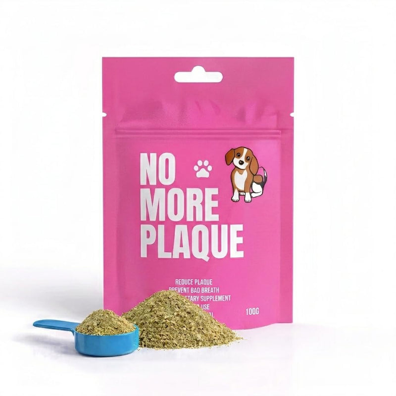 Dog Dental Powder for Teeth Cleaning & Plaque Removal – Fresh Breath Support, Natural Seaweed Formula – No Brushing Dog Tooth Powder – 2 x 100g 200g